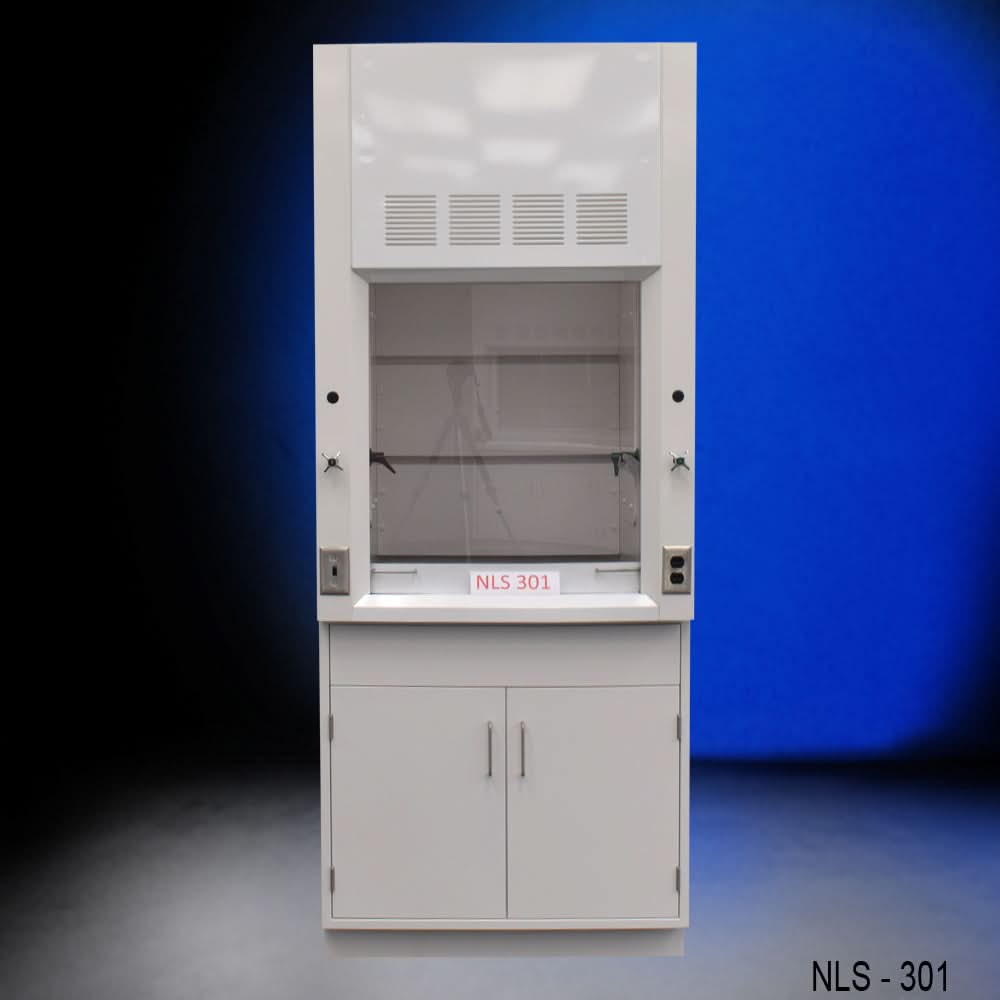 3′ Fisher American Fume Hood w/ General Cabinets