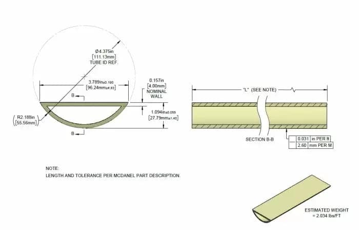 Alumina Ceramic Dee Tubes, Open Both Ends