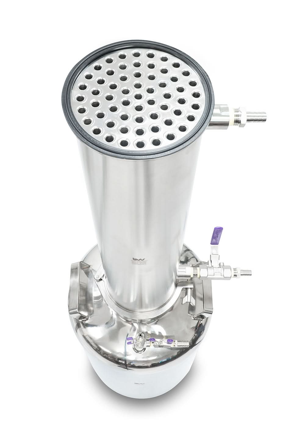 BVV Jacketed Reactor with Motor and Collection Vessel