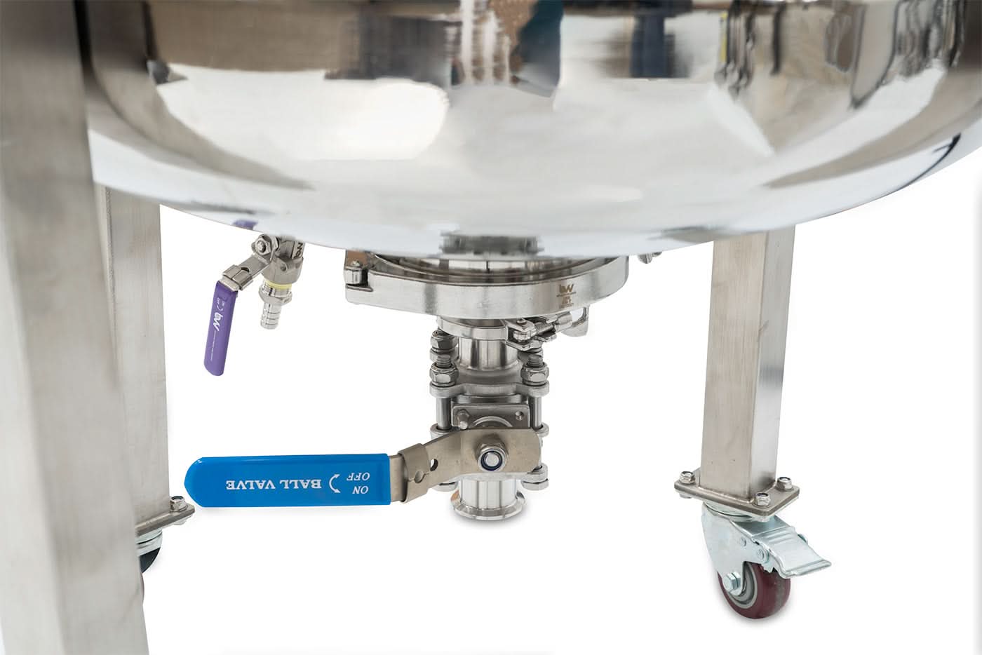 BVV Jacketed Reactor with Motor and Collection Vessel