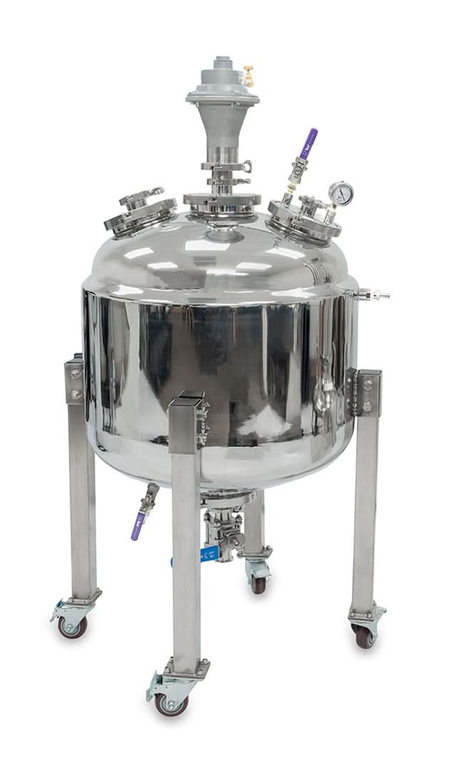 BVV Jacketed Reactor with Motor and Collection Vessel