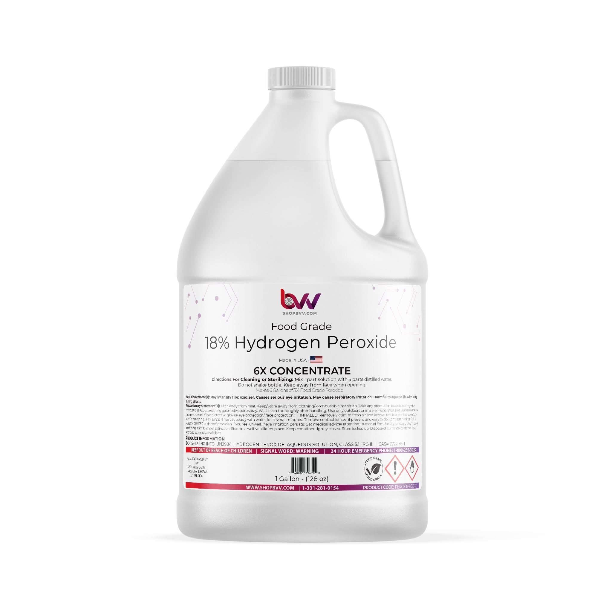 18% Hydrogen Peroxide Food Grade H2O2