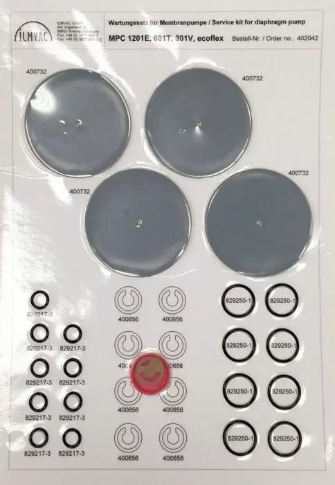 Across International Welch 2052 Diaphragm Vacuum Pump Service Kit