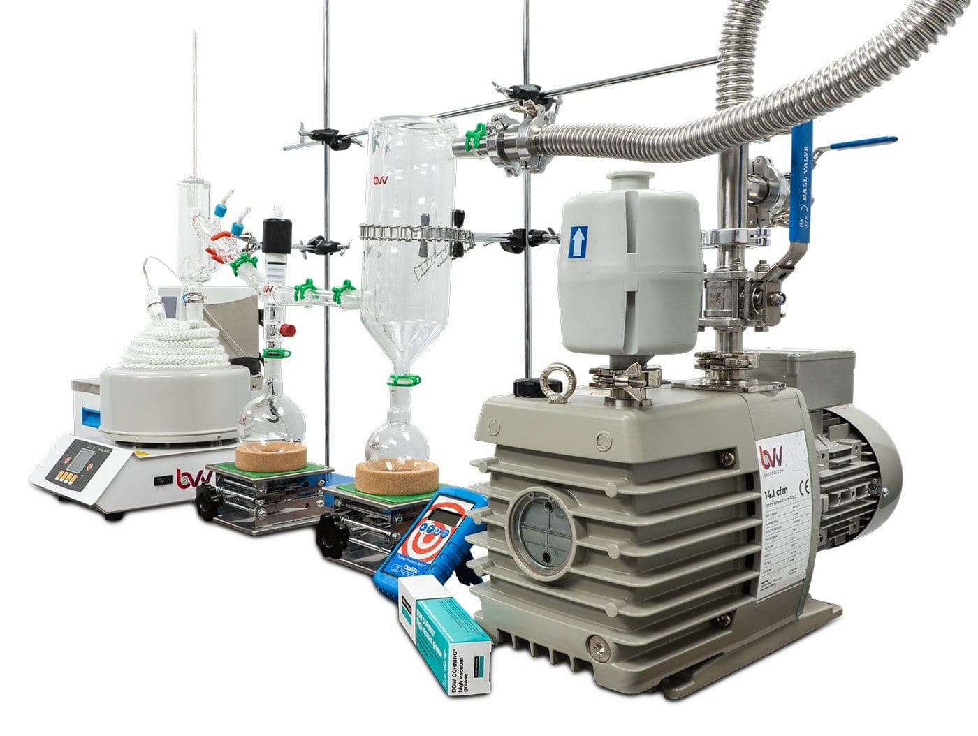 2L Short Path Distillation BVV 2L Full Bore Short Path Distillation Turnkey Kit with P2 Distillation Head
