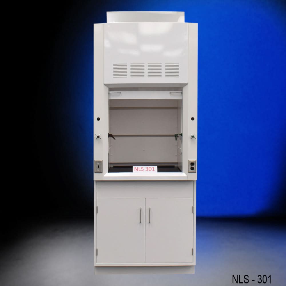 3′ Fisher American Fume Hood w/ General Cabinets
