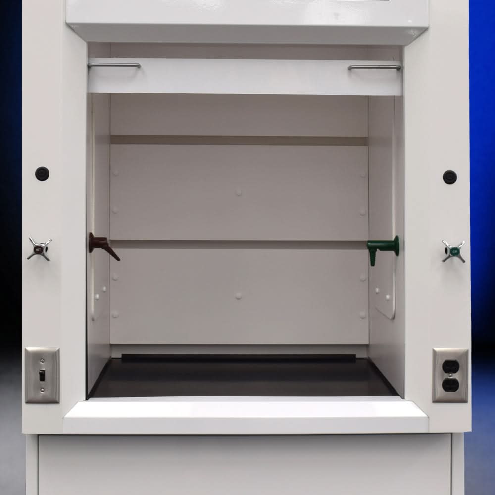 3ā² Fisher American Fume Hood w/ 14ā² Laboratory Cabinets & Flammable Storage