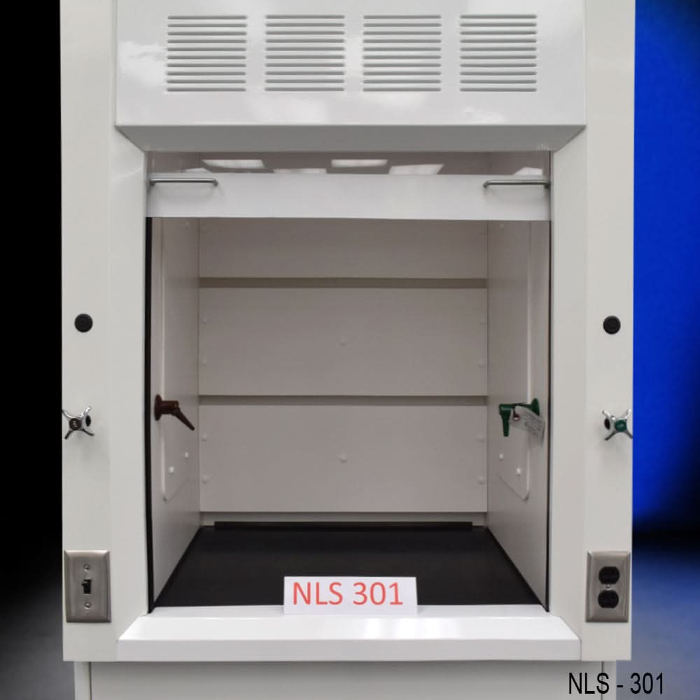 3′ Fisher American Fume Hood w/ General Cabinets