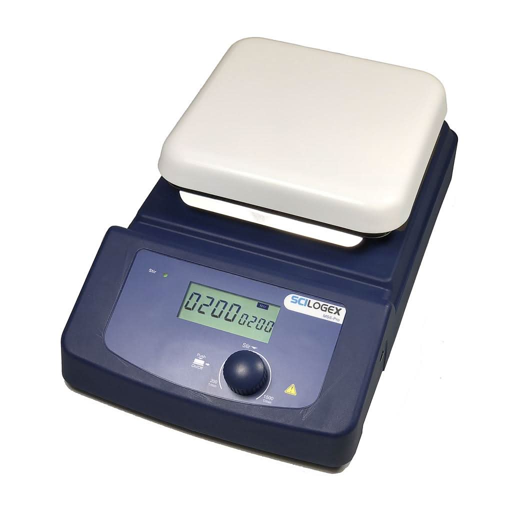 SCILOGEX SCI6-Pro LCD Digital 5.5 x 5.5 in. Magnetic Stirrer, ceramic plate, 110-240V, 50/60Hz US Plug