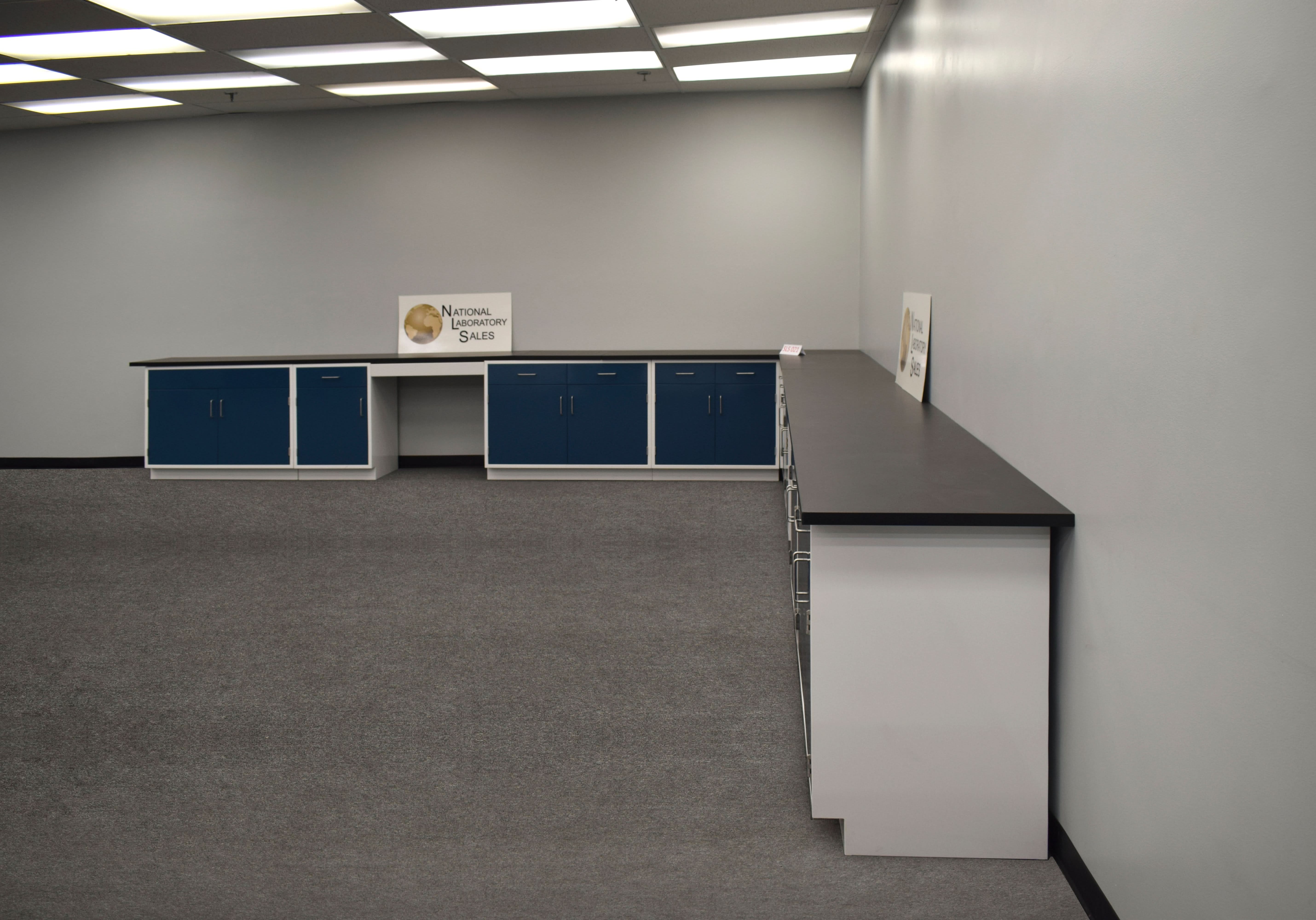 18′ x 19′ Fisher American “L” Cabinets w/ Desk Areas