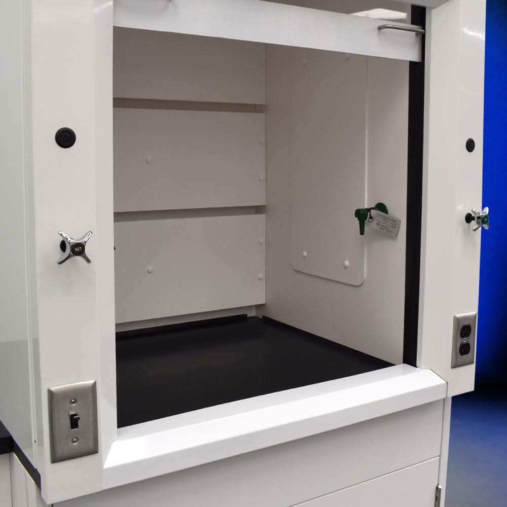 3′ Fisher American Fume Hood w/ 10′ Cabinets