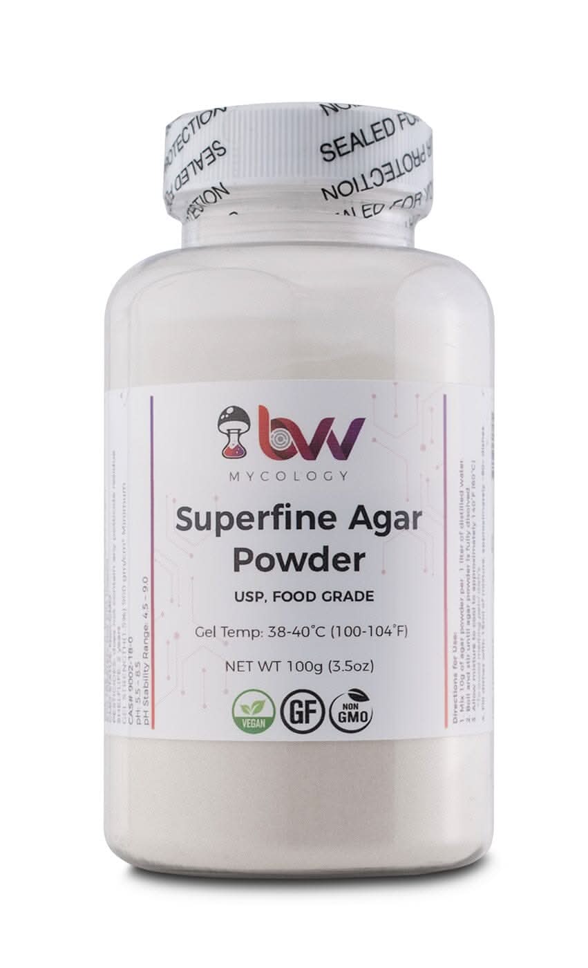 BVV Superfine Agar Powder for Mushrooms Mycology Petri Dishes