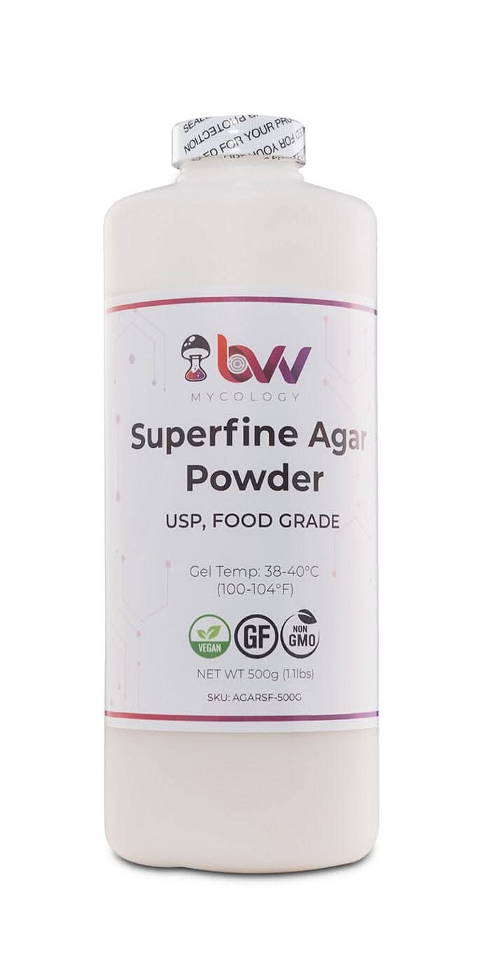 BVV Superfine Agar Powder for Mushrooms Mycology Petri Dishes