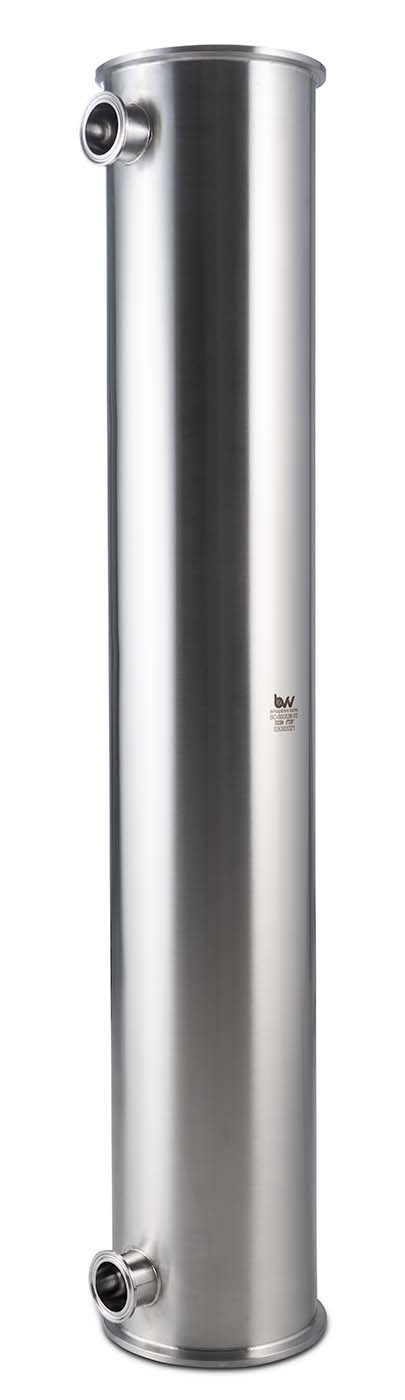 Baffled Condenser - 6" x 36" with 1.5" Tri-Clamp Side Ports