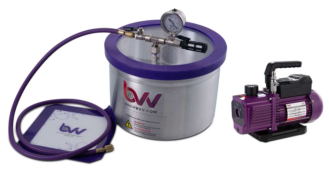 2 Gallon Aluminum Vacuum Chamber and Vacuum Pump Kit