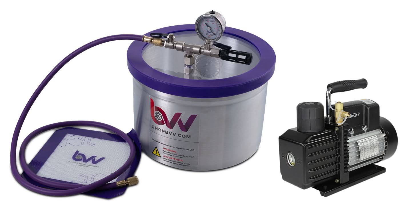 2 Gallon Aluminum Vacuum Chamber and Vacuum Pump Kit