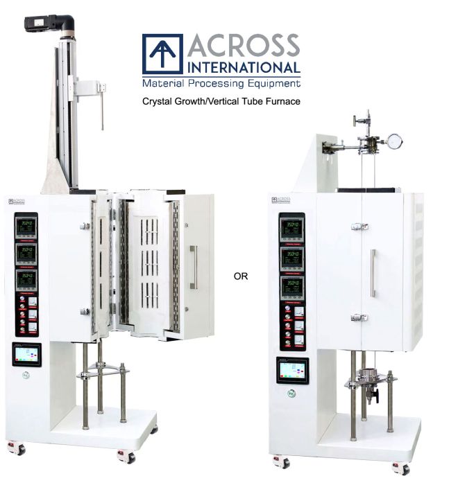 Bridgman Crystal Growth Furnace 1200C 3-Zone with Kanthal Heating Elements & Swing-Open Chamber 60-100mm
