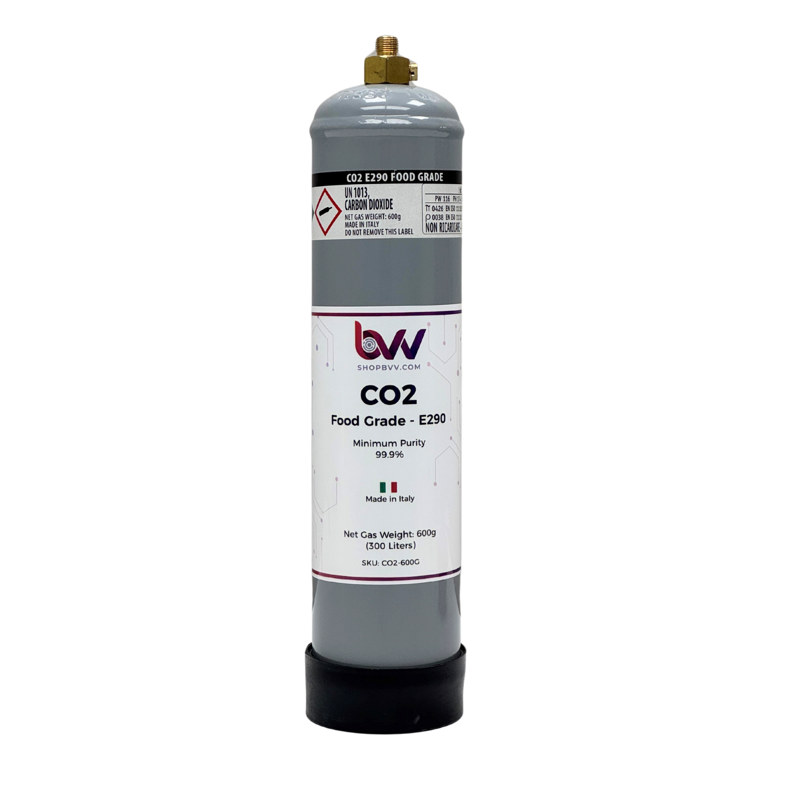 CO2 Tank Filled, 600g E290 Food Grade