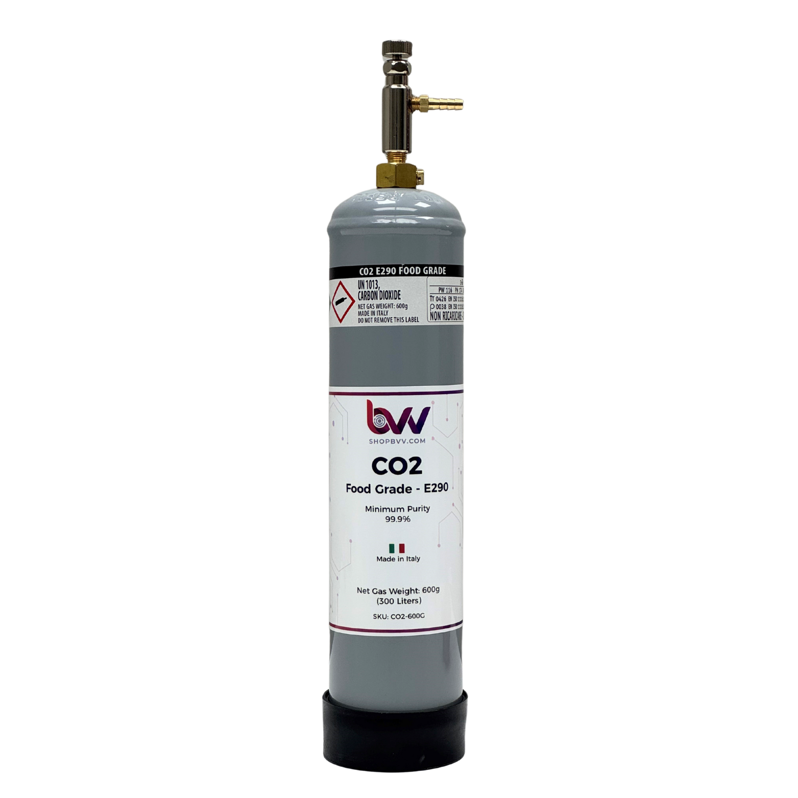 CO2 Tank Filled, 600g E290 Food Grade