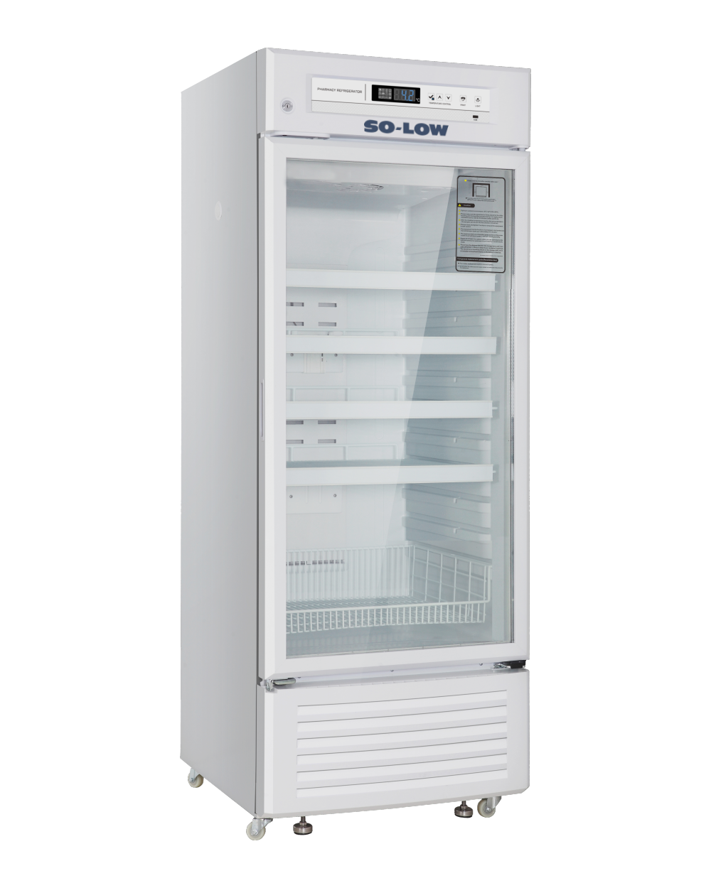 2ºC to 8ºC, 11 cu.ft., single glass door, Cycle Defrost, 115v, Datalogging