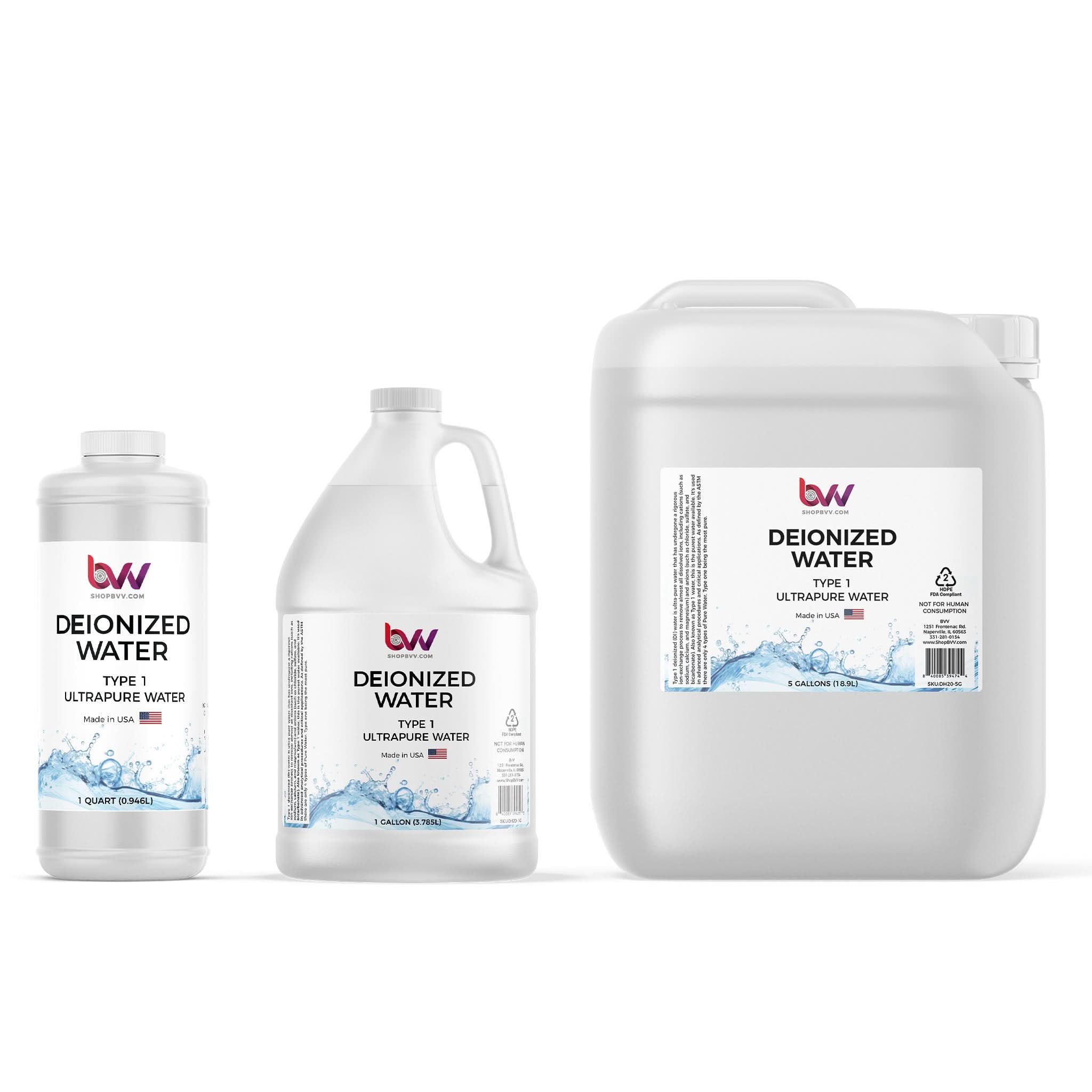 BVV Deionized Water (DI) - Ultrapure Water - Type 1