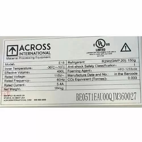 17.9 cu ft. EasyChill Ultra-Low Temperature Medical Grade Freezer 110V Refurb