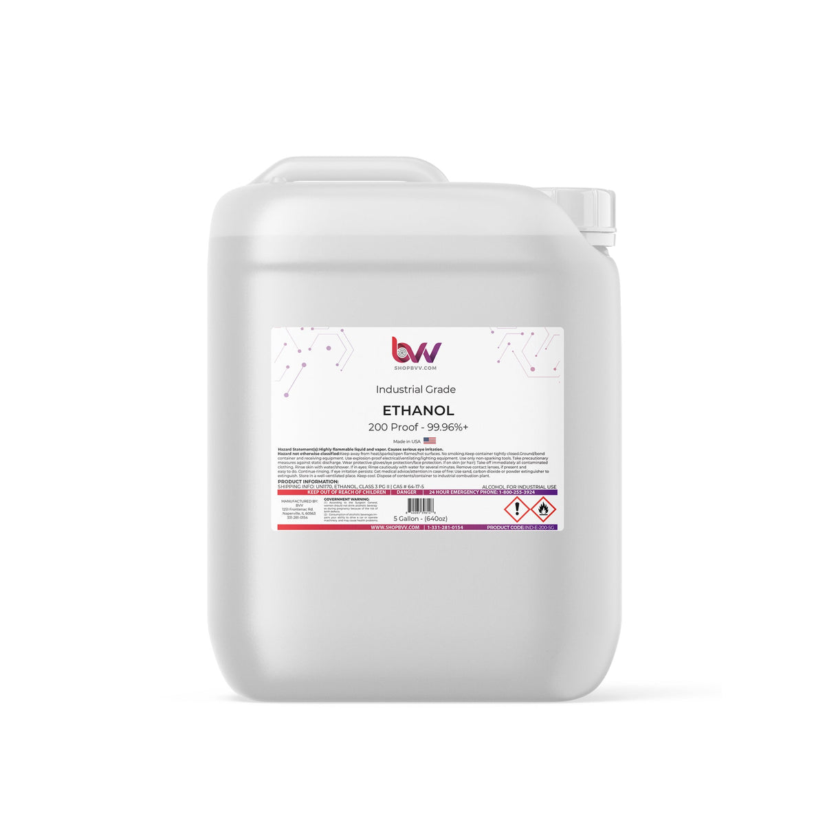 200 Proof Ethanol - Industrial - Excise Tax Included