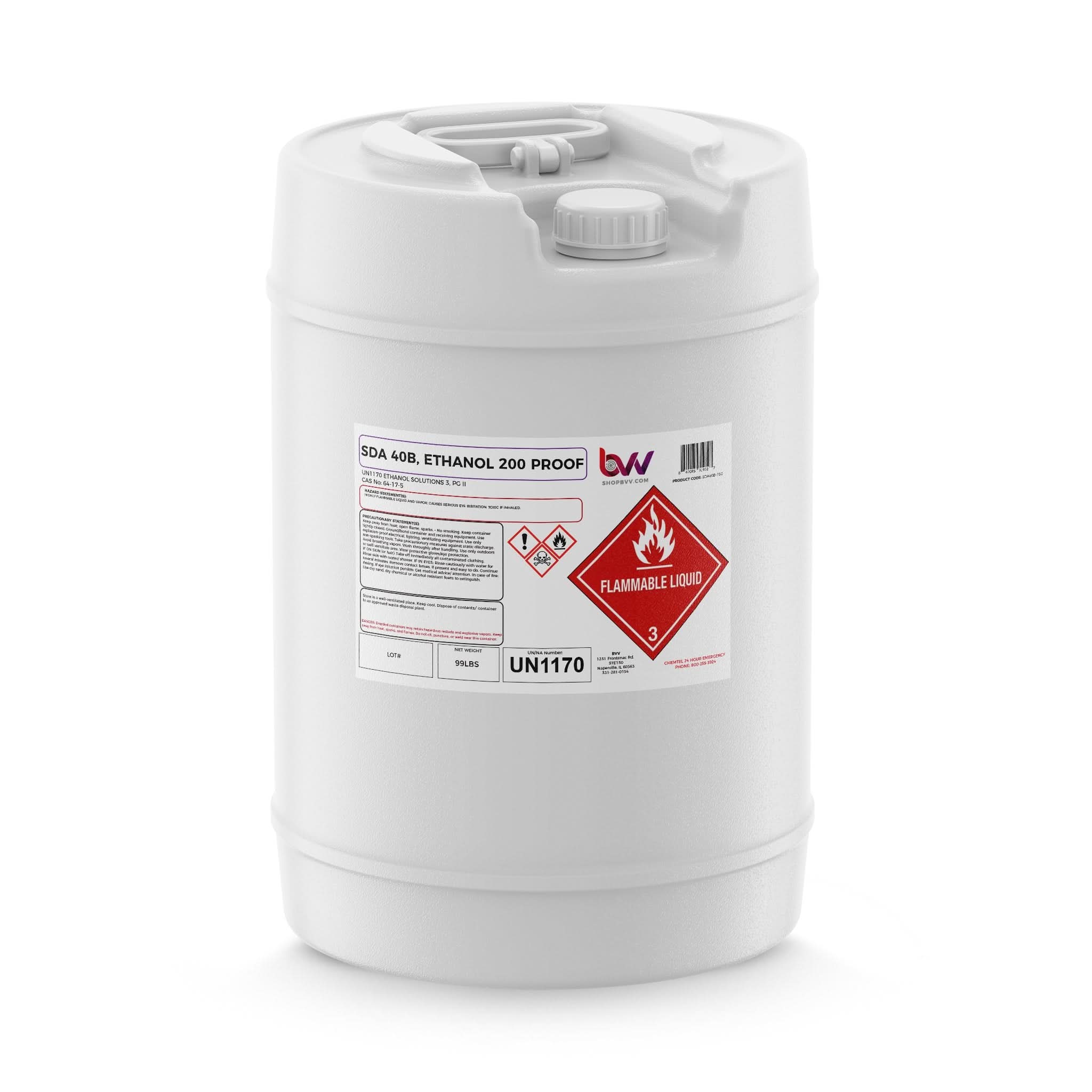 SDA 40B w/ 200 Proof Ethanol (100% ABV) Lab Grade