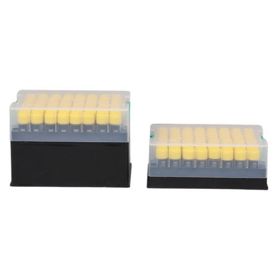 NEST Cryovials 2D barcode on bottom, and 1D barcode on side, compatible with Brooks system External Threaded - Racked packaging