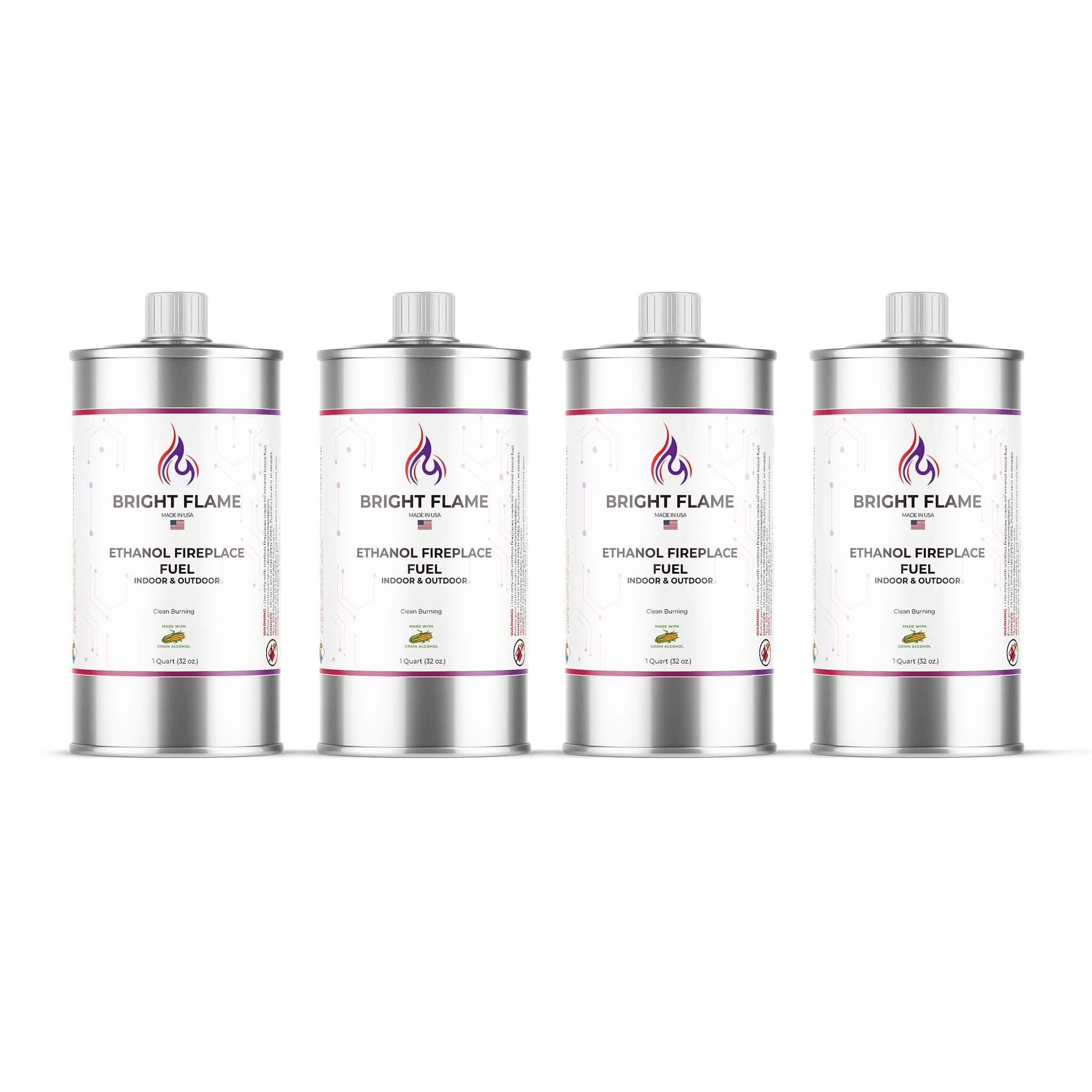 BVV Fireplace Fuel Clean Burning, Odorless, and Smokeless Grain Ethanol, Fuel for Table Top Fire Pit