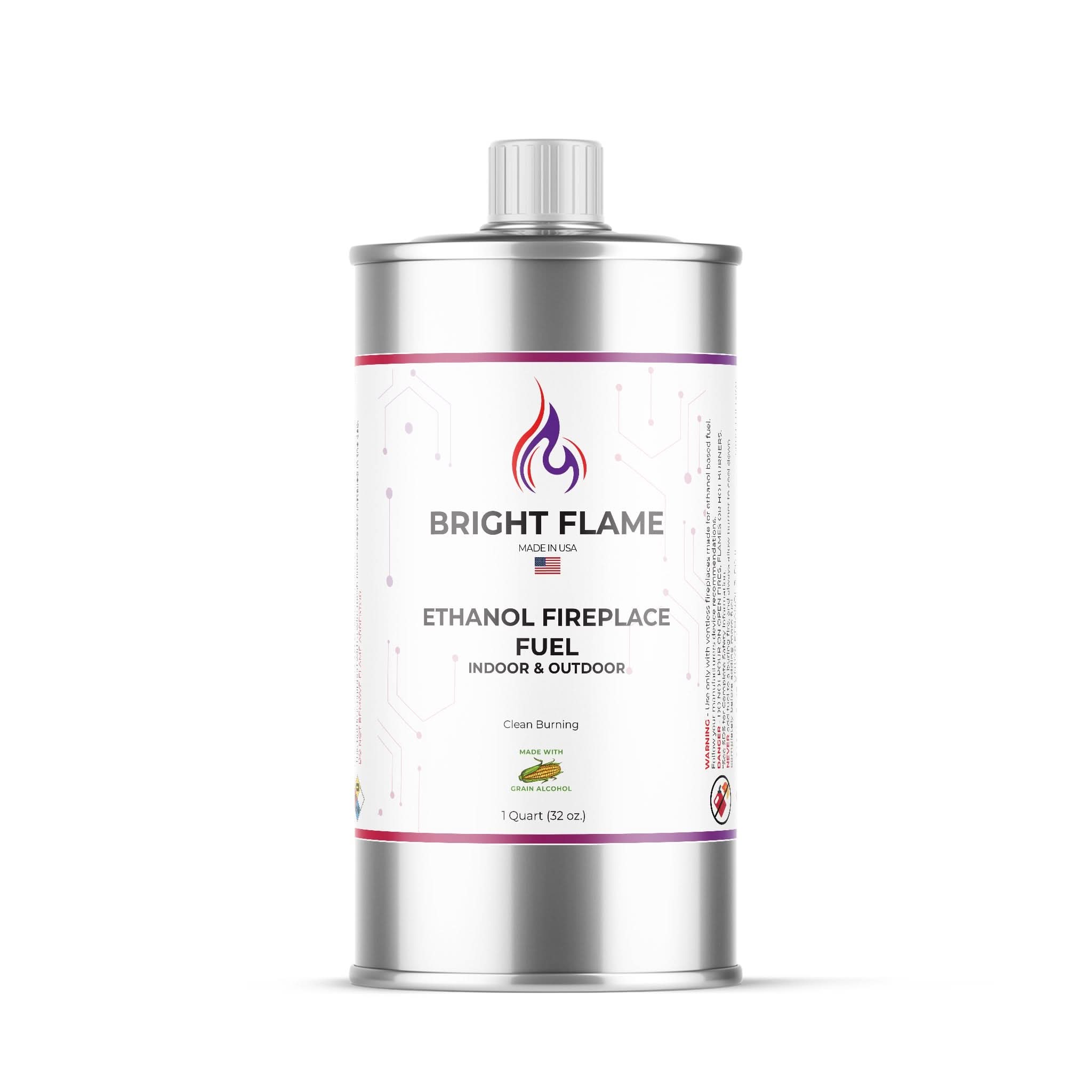 BVV Fireplace Fuel Clean Burning, Odorless, and Smokeless Grain Ethanol, Fuel for Table Top Fire Pit