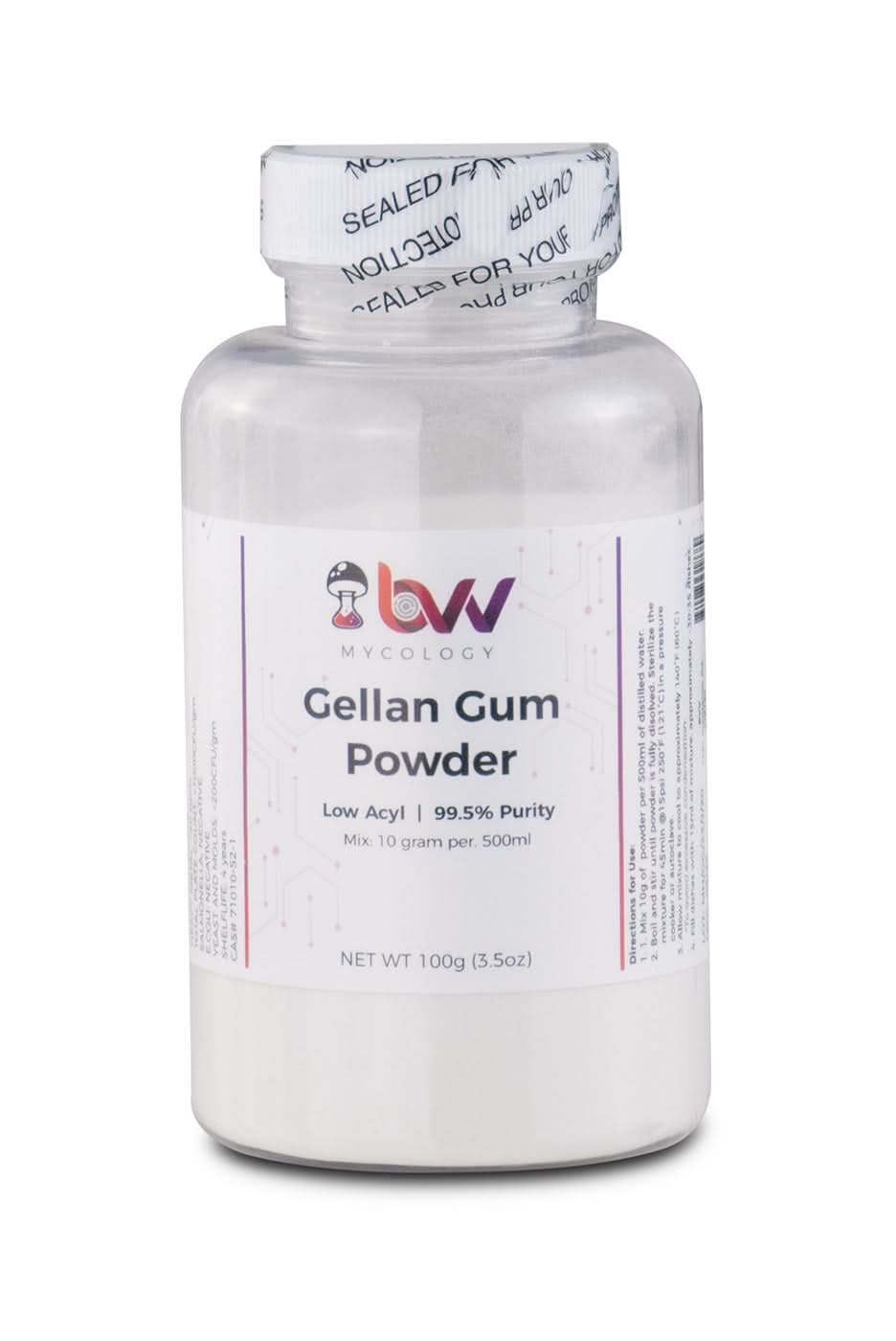 BVV Gellan Gum Powder for Mushrooms Mycology