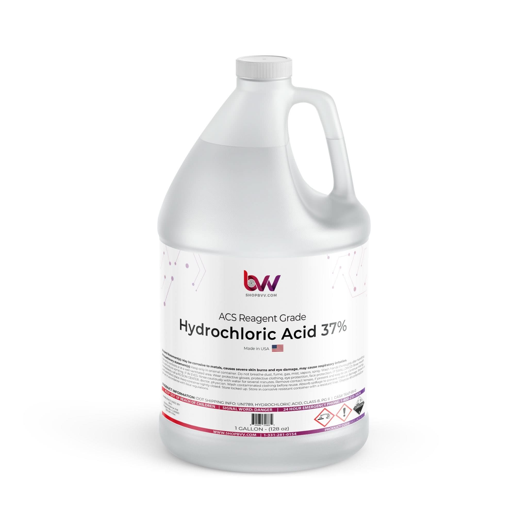 BVV Hydrochloric Acid 37% ACS Reagent Grade (HCL)