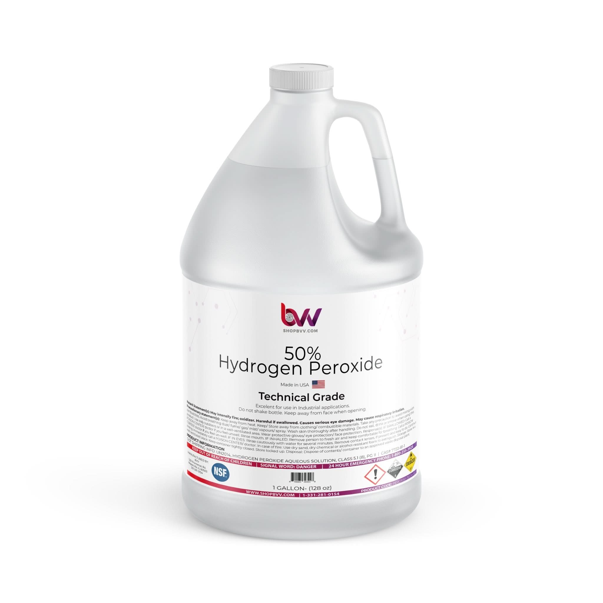 50% Hydrogen Peroxide Tech Grade NSF, H2O2