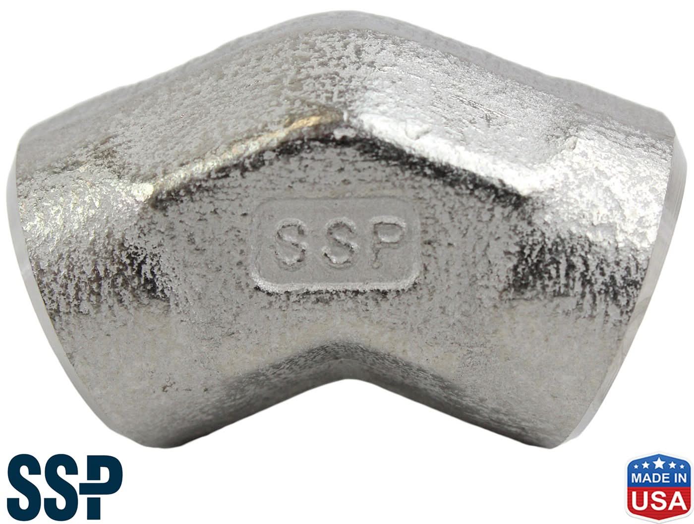 Female Elbow, 3/8-18 FNPT x 3/8-18 FNPT, 316 SS