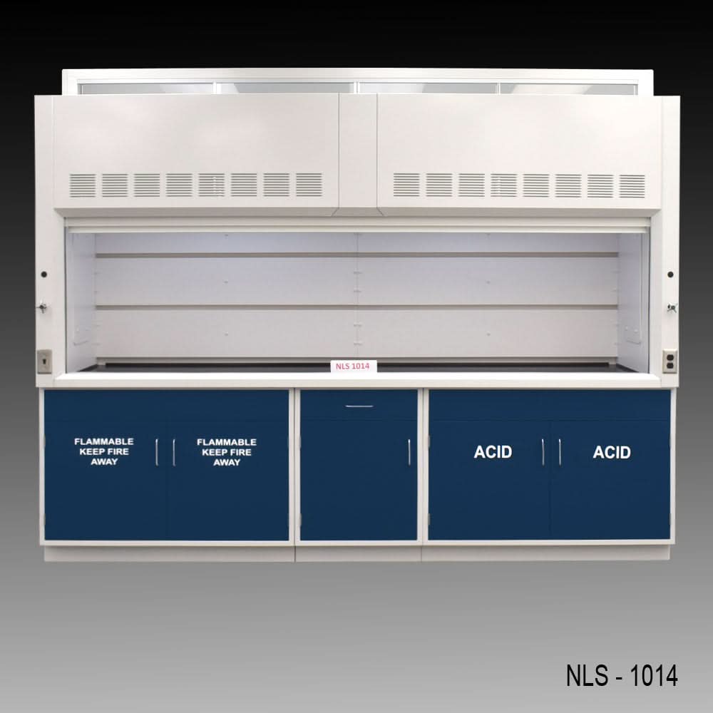 10′ Fisher American Fume Hood w/ ACID & Flammable Storage