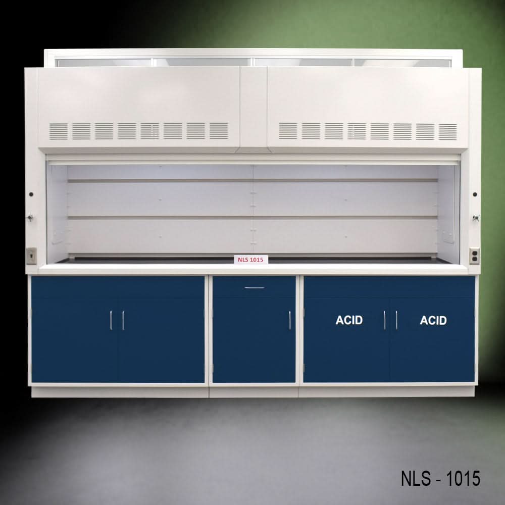 10′ Fisher American Fume Hood w/ ACID & General Storage