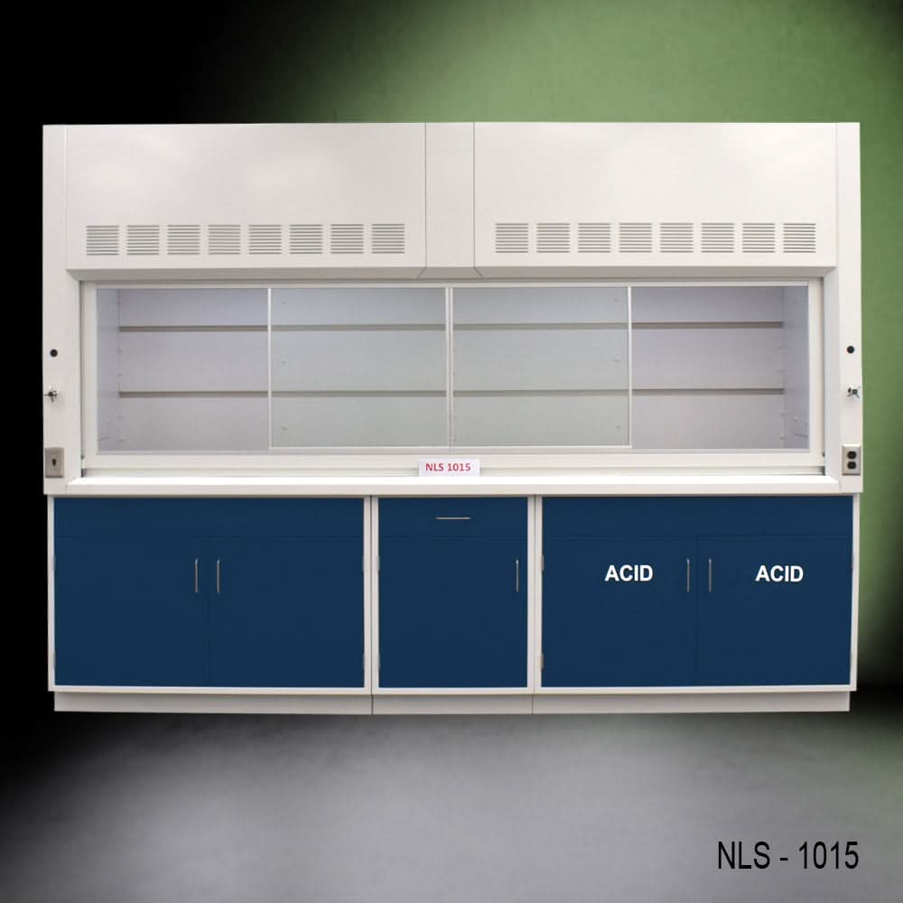 10′ Fisher American Fume Hood w/ ACID & General Storage