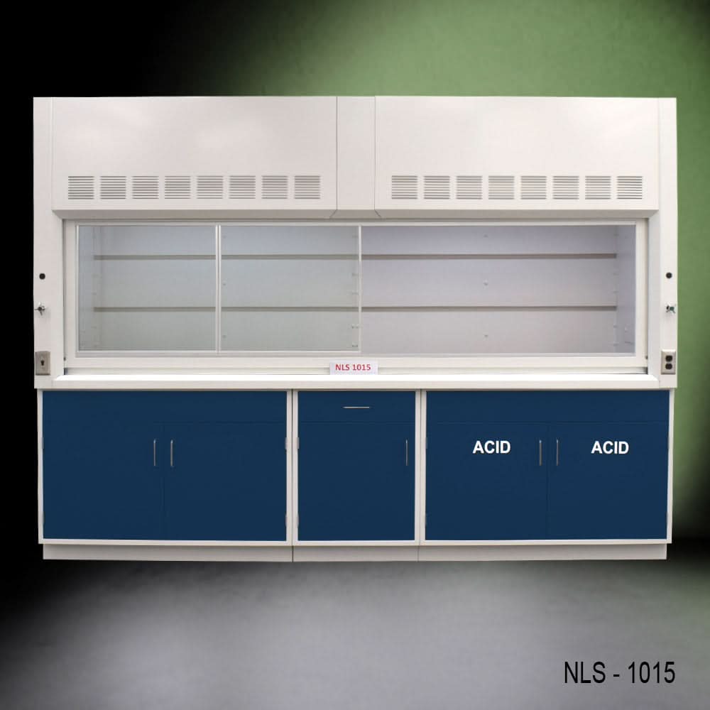 10′ Fisher American Fume Hood w/ ACID & General Storage
