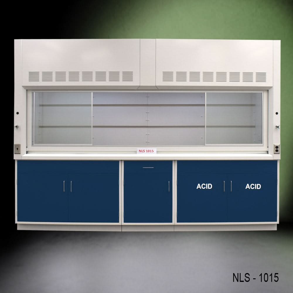 10′ Fisher American Fume Hood w/ ACID & General Storage