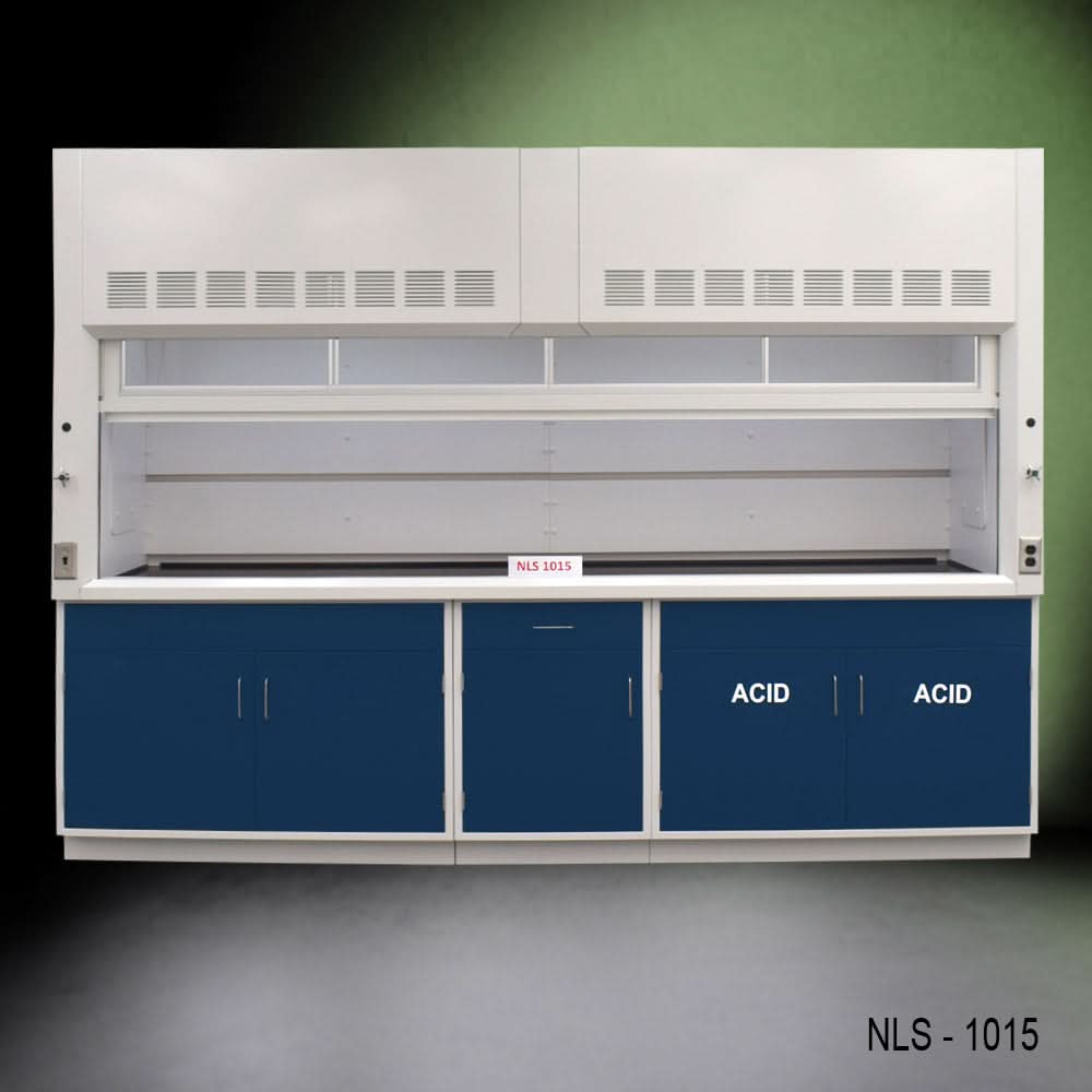 10′ Fisher American Fume Hood w/ ACID & General Storage