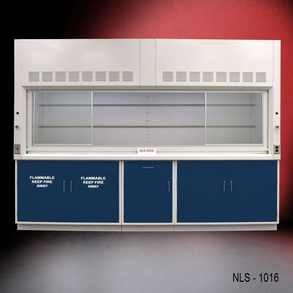 10′ Fisher American Fume Hood w/ Flammable & General Storage
