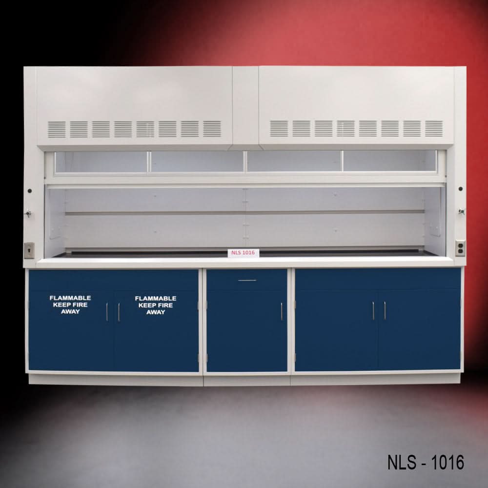 10′ Fisher American Fume Hood w/ Flammable & General Storage