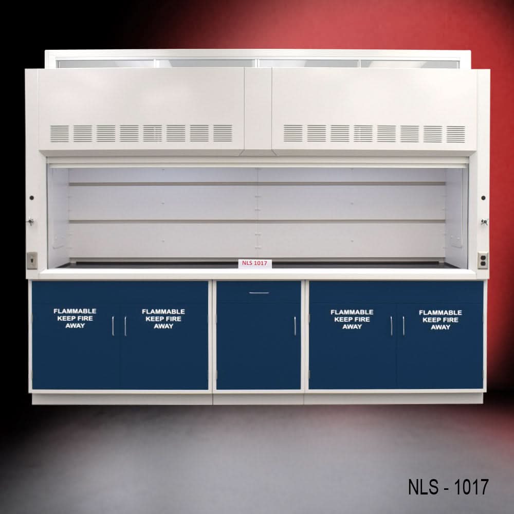 10′ Fisher American Fume Hood w/ Flammable Storage Cabinets