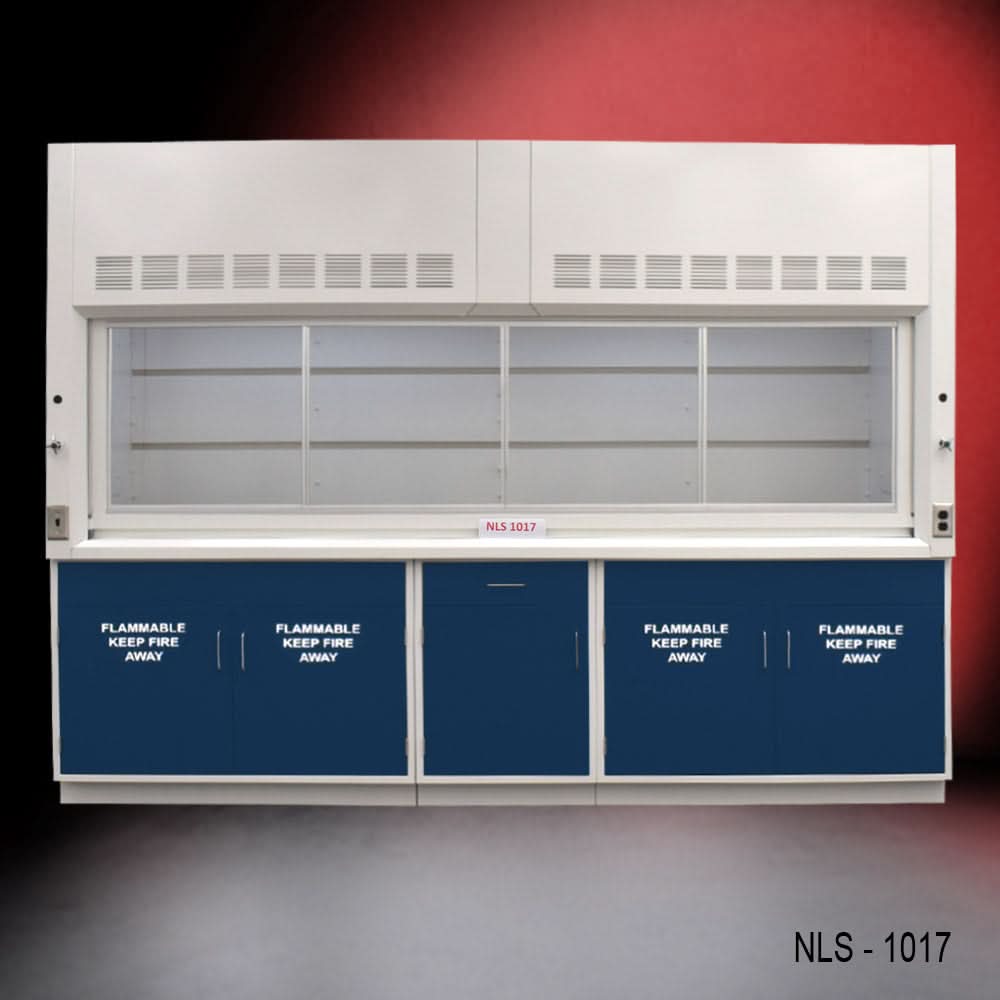 10′ Fisher American Fume Hood w/ Flammable Storage Cabinets