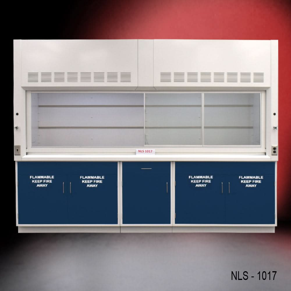 10′ Fisher American Fume Hood w/ Flammable Storage Cabinets
