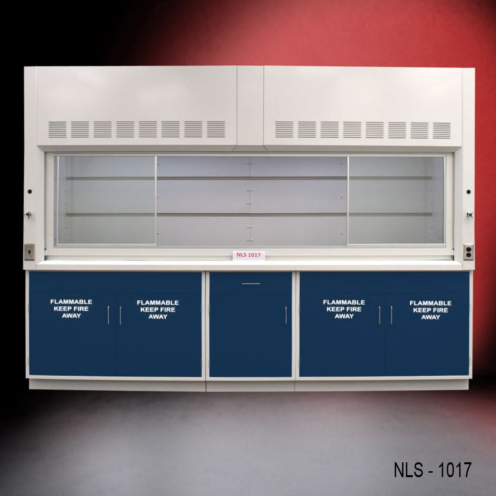 10′ Fisher American Fume Hood w/ Flammable Storage Cabinets