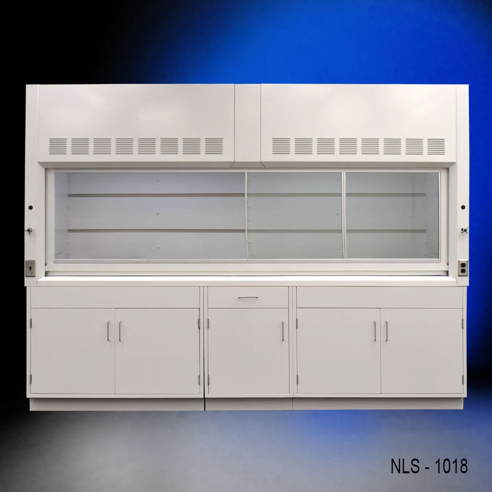 10′ x 48″ Fisher American Fume Hood w/ General Storage Cabinets