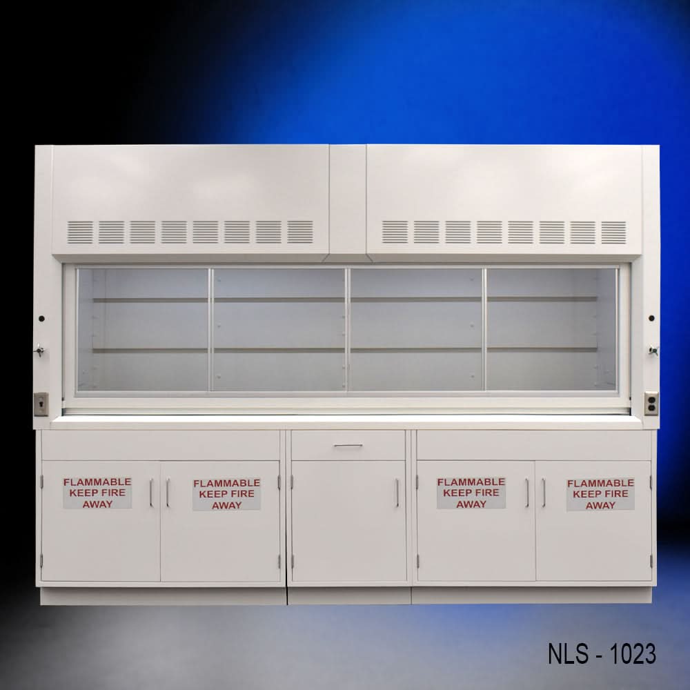 10′ x 48″ Fisher American Fume Hood w/ Flammable Storage Cabinets