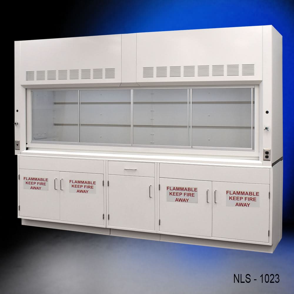 10′ x 48″ Fisher American Fume Hood w/ Flammable Storage Cabinets