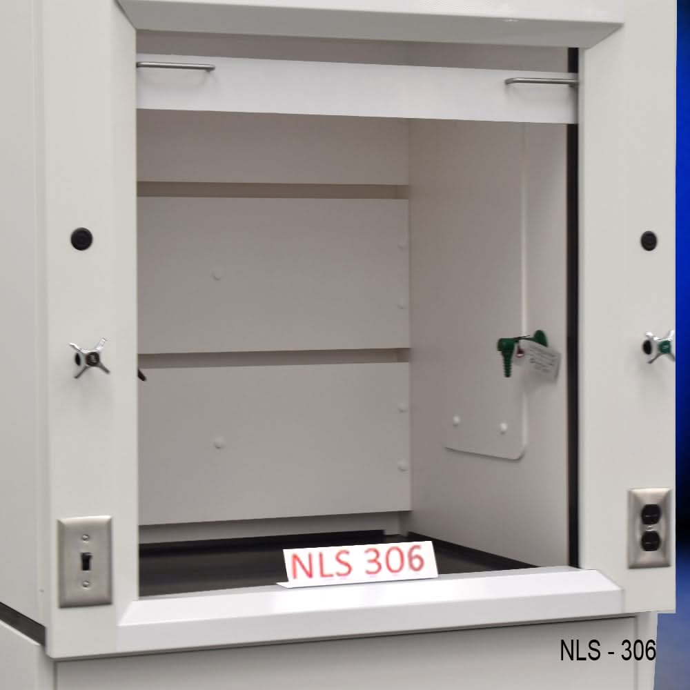 3′ Fisher American Fume Hood w/ Blue General Cabinets